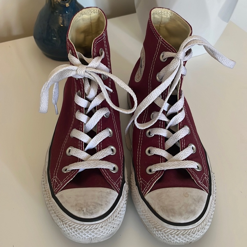 Maroon Converse Sneakers